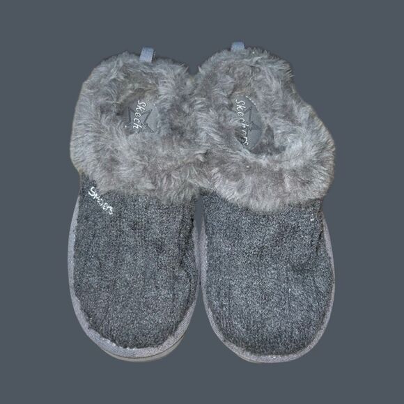 Skechers Women's Keepsakes Gray Kniy Ice Angel Slippers Size 5 - Picture 2 of 7